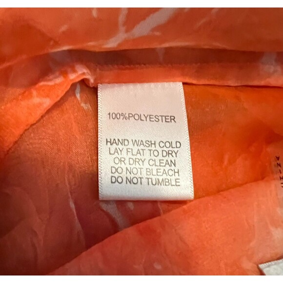 Alberto Malaki Sheer Top Swim Cover-up Size XL Tie Front Orange Floral - Picture 6 of 7